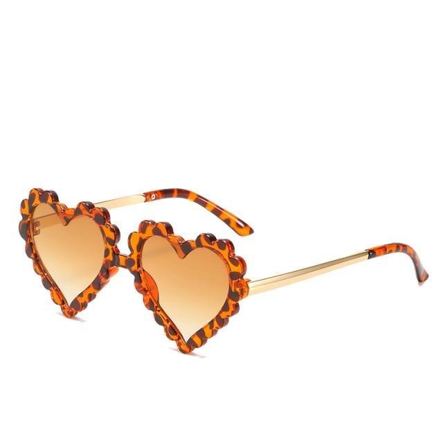 Classic Children's Fashionable  Cute Heart-Shaped Sunglasses  Designer Personalized Flower  Love Baby Sunglasses  Block 90% Of UVB and UVA Rays over sized heart shaped sunglasses Stevvex