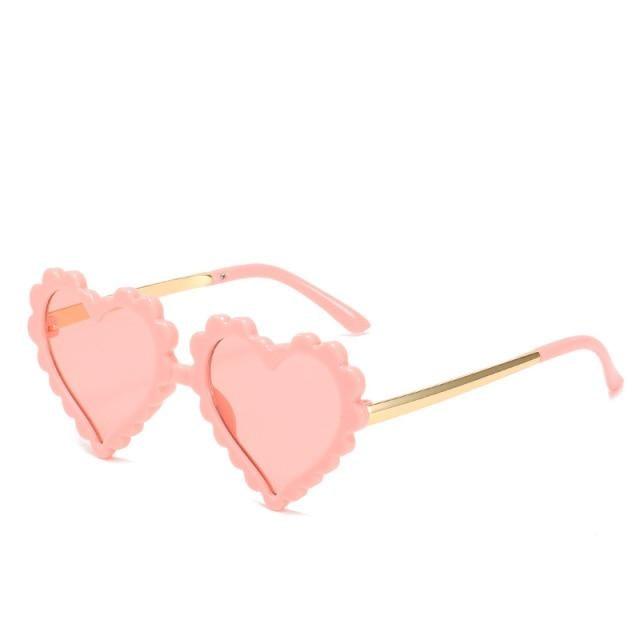 Classic Children's Fashionable  Cute Heart-Shaped Sunglasses  Designer Personalized Flower  Love Baby Sunglasses  Block 90% Of UVB and UVA Rays over sized heart shaped sunglasses Stevvex