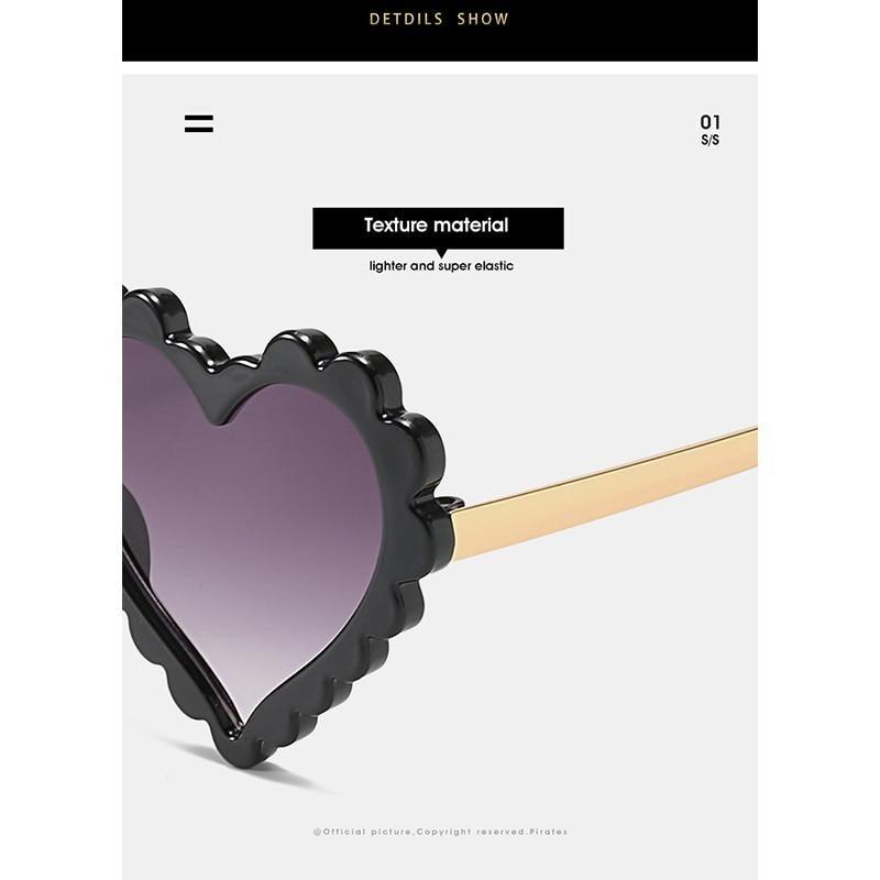 Classic Children's Fashionable  Cute Heart-Shaped Sunglasses  Designer Personalized Flower  Love Baby Sunglasses  Block 90% Of UVB and UVA Rays over sized heart shaped sunglasses Stevvex