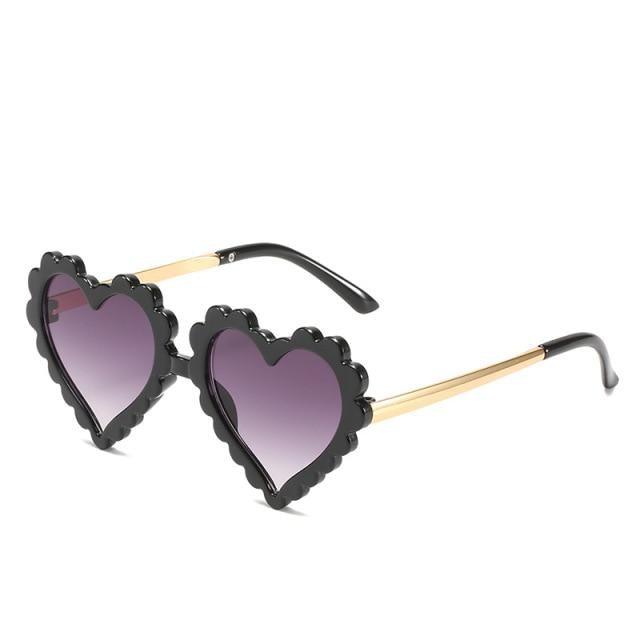Classic Children's Fashionable  Cute Heart-Shaped Sunglasses  Designer Personalized Flower  Love Baby Sunglasses  Block 90% Of UVB and UVA Rays over sized heart shaped sunglasses Stevvex