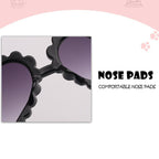 Classic Children's Fashionable  Cute Heart-Shaped Sunglasses  Designer Personalized Flower  Love Baby Sunglasses  Block 90% Of UVB and UVA Rays over sized heart shaped sunglasses Stevvex