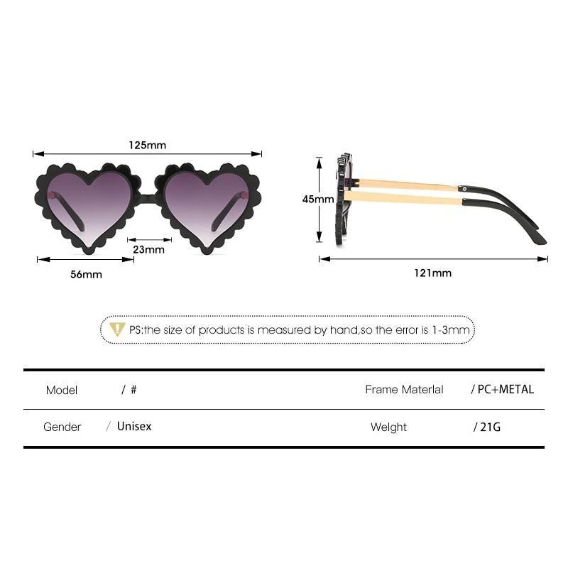 Classic Children's Fashionable  Cute Heart-Shaped Sunglasses  Designer Personalized Flower  Love Baby Sunglasses  Block 90% Of UVB and UVA Rays over sized heart shaped sunglasses Stevvex