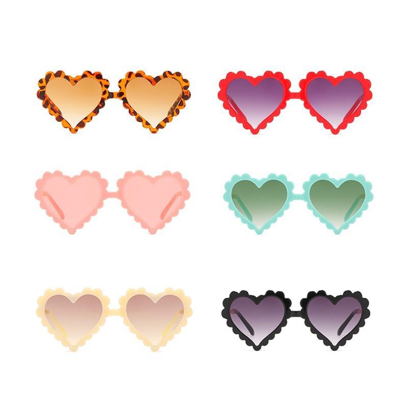 Classic Children's Fashionable  Cute Heart-Shaped Sunglasses  Designer Personalized Flower  Love Baby Sunglasses  Block 90% Of UVB and UVA Rays over sized heart shaped sunglasses Stevvex