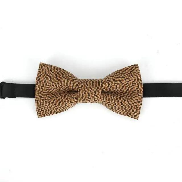 Classic Children Striped Elegant New Bow Tie Cute Kids Design Boys Brown Color Printed Bowties Stevvex
