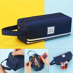 Classic Colorful Large Capacity Pencil Cases For Students Cool Design Double Zipper Pencil Pouch Pen Bag For School Stevvex