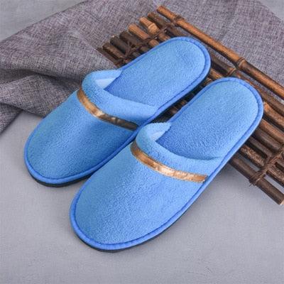 Classic Comfy Plush Slippers Star Thickening Antiskid Hotel Guest Room Home Slip On House Slippers For Women Indoor Outdoor Women's Bedroom Slippers Warm Soft Unisex Slippers Stevvex