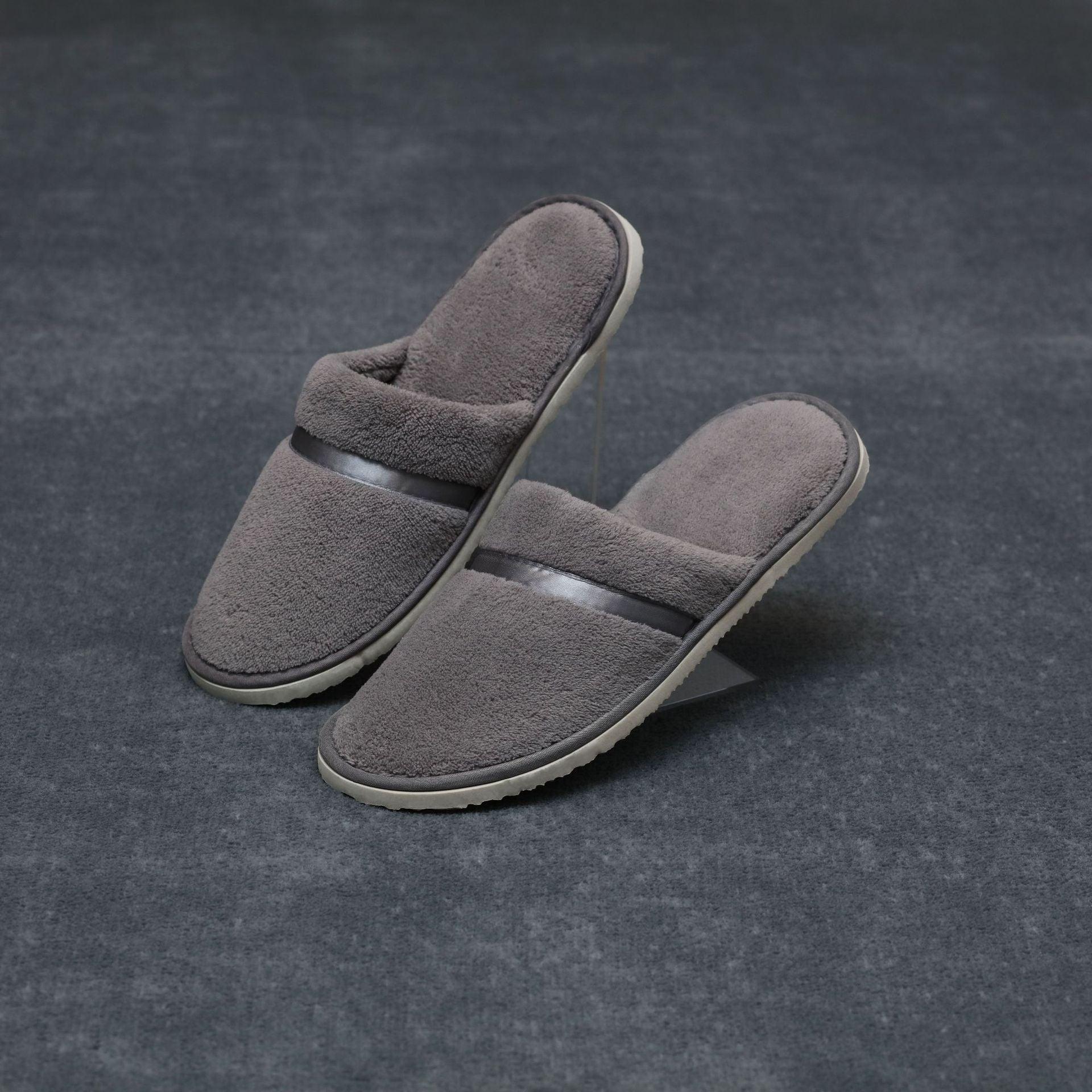 Classic Comfy Plush Slippers Star Thickening Antiskid Hotel Guest Room Home Slip On House Slippers For Women Indoor Outdoor Women's Bedroom Slippers Warm Soft Unisex Slippers Stevvex