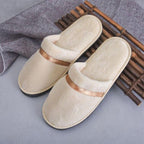 Classic Comfy Plush Slippers Star Thickening Antiskid Hotel Guest Room Home Slip On House Slippers For Women Indoor Outdoor Women's Bedroom Slippers Warm Soft Unisex Slippers Stevvex