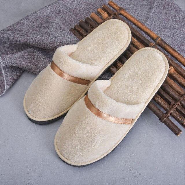 Classic Comfy Plush Slippers Star Thickening Antiskid Hotel Guest Room Home Slip On House Slippers For Women Indoor Outdoor Women's Bedroom Slippers Warm Soft Unisex Slippers Stevvex