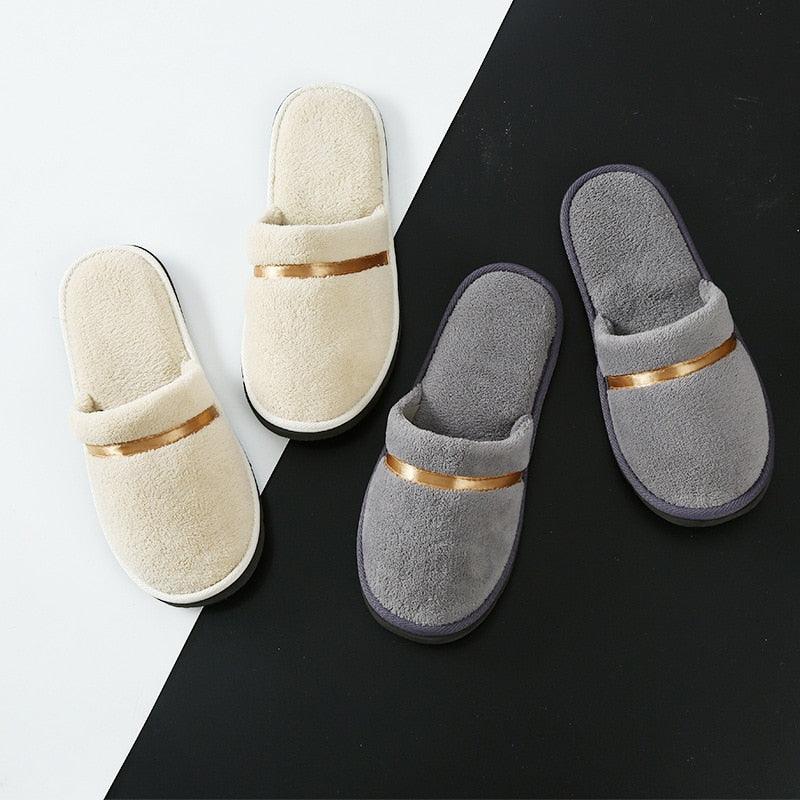 Classic Comfy Plush Slippers Star Thickening Antiskid Hotel Guest Room Home Slip On House Slippers For Women Indoor Outdoor Women's Bedroom Slippers Warm Soft Unisex Slippers Stevvex