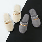 Classic Comfy Plush Slippers Star Thickening Antiskid Hotel Guest Room Home Slip On House Slippers For Women Indoor Outdoor Women's Bedroom Slippers Warm Soft Unisex Slippers Stevvex