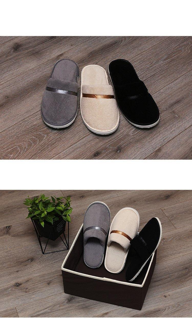 Classic Comfy Plush Slippers Star Thickening Antiskid Hotel Guest Room Home Slip On House Slippers For Women Indoor Outdoor Women's Bedroom Slippers Warm Soft Unisex Slippers Stevvex