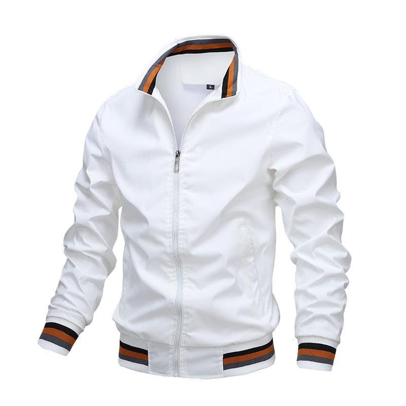 Classic Fashion Men’s Windbreaker Jackets Casual Jacket Men Outdoor Sports Spring Autumn Solid Color Jacket Stylish Jackets Men Jacket Lightweight Casual Slim Fit Jacket Stevvex
