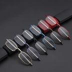 Classic Fashionable Folding Reading Glasses With Case  For Men Women Telescopic Rotation Eyeglasses Includes Glasses Case Blue Light Blocking Reading Glasses Folding Reading Glasses, Small Folding Readers for Men Women Stevvex