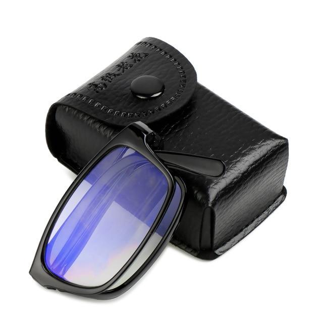 Classic Fashionable Folding Reading Glasses With Case  For Men Women Telescopic Rotation Eyeglasses Includes Glasses Case Blue Light Blocking Reading Glasses Folding Reading Glasses, Small Folding Readers for Men Women Stevvex