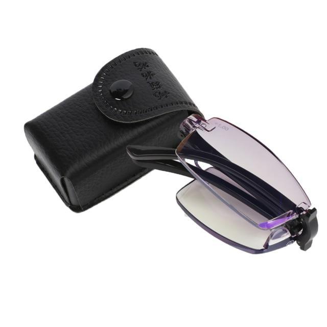Classic Fashionable Folding Reading Glasses With Case  For Men Women Telescopic Rotation Eyeglasses Includes Glasses Case Blue Light Blocking Reading Glasses Folding Reading Glasses, Small Folding Readers for Men Women Stevvex