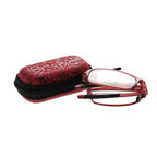 Classic Fashionable Folding Reading Glasses With Case  For Men Women Telescopic Rotation Eyeglasses Includes Glasses Case Blue Light Blocking Reading Glasses Folding Reading Glasses, Small Folding Readers for Men Women Stevvex