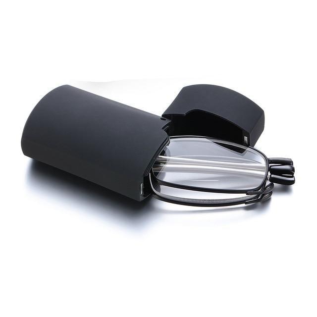 Classic Fashionable Folding Reading Glasses With Case  For Men Women Telescopic Rotation Eyeglasses Includes Glasses Case Blue Light Blocking Reading Glasses Folding Reading Glasses, Small Folding Readers for Men Women Stevvex