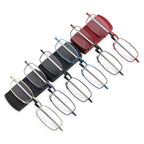 Classic Fashionable Folding Reading Glasses With Case  For Men Women Telescopic Rotation Eyeglasses Includes Glasses Case Blue Light Blocking Reading Glasses Folding Reading Glasses, Small Folding Readers for Men Women Stevvex