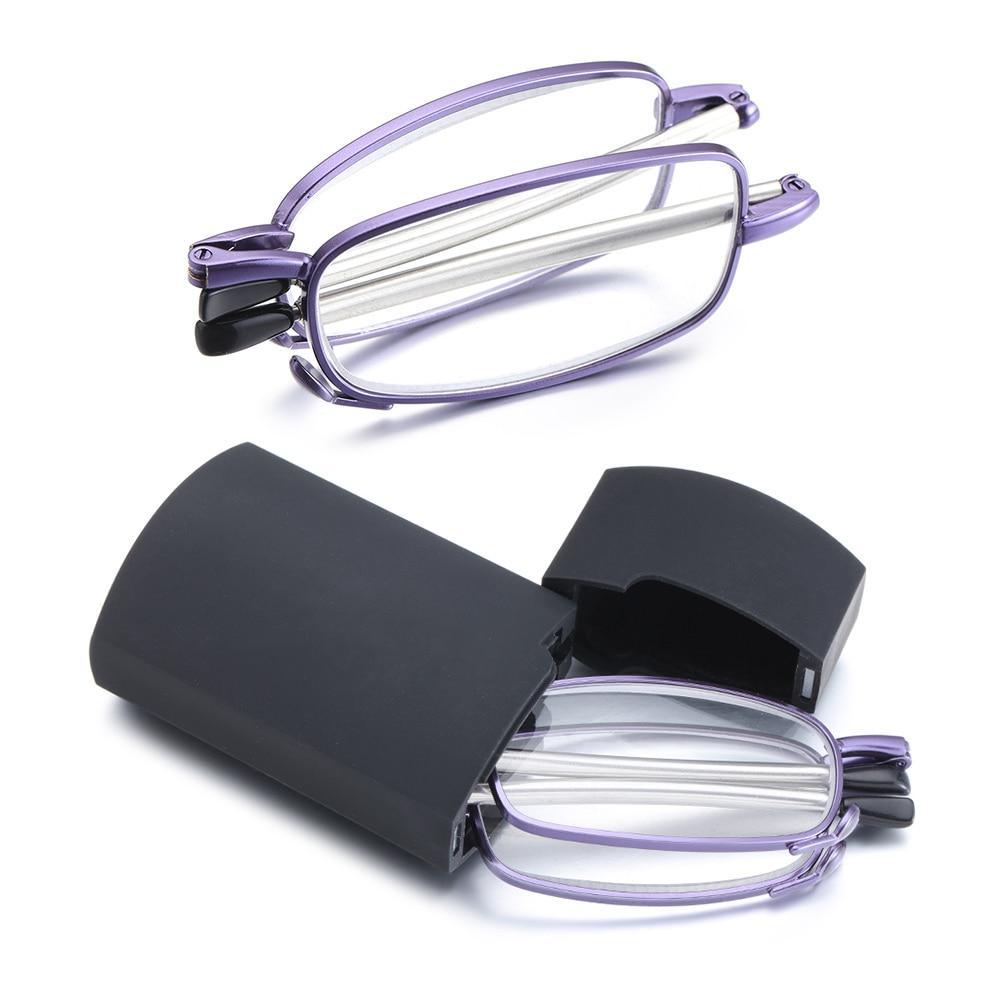 Classic Fashionable Folding Reading Glasses With Case  For Men Women Telescopic Rotation Eyeglasses Includes Glasses Case Blue Light Blocking Reading Glasses Folding Reading Glasses, Small Folding Readers for Men Women Stevvex