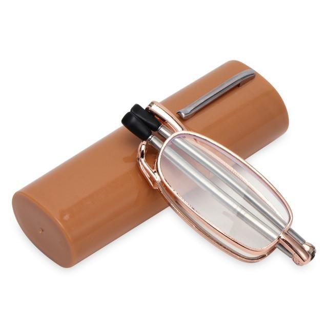 Classic Fashionable Folding Reading Glasses With Case  For Men Women Telescopic Rotation Eyeglasses Includes Glasses Case Blue Light Blocking Reading Glasses Folding Reading Glasses, Small Folding Readers for Men Women Stevvex