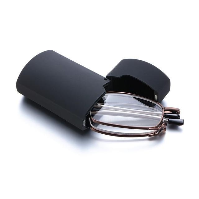 Classic Fashionable Folding Reading Glasses With Case  For Men Women Telescopic Rotation Eyeglasses Includes Glasses Case Blue Light Blocking Reading Glasses Folding Reading Glasses, Small Folding Readers for Men Women Stevvex