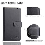 Classic iPhone 5 5S SE 5C Case Flip Leather Phone Cover For iPhone 6 6S PLUS 7 8 X Shockproof Stand Cases Wallet Extra Thin Leather Case Compatible with iPhone