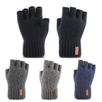 Classic Knitted Fingerless Winter  Unisex Outdoor Gloves For Men Women Retro Soft Unisex Stretch Elastic Warm Half Finger Cycling Gloves Stevvex