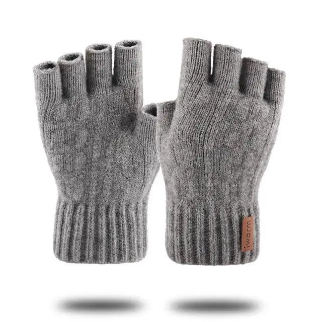 Classic Knitted Fingerless Winter  Unisex Outdoor Gloves For Men Women Retro Soft Unisex Stretch Elastic Warm Half Finger Cycling Gloves Stevvex