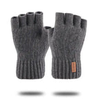 Classic Knitted Fingerless Winter  Unisex Outdoor Gloves For Men Women Retro Soft Unisex Stretch Elastic Warm Half Finger Cycling Gloves Stevvex
