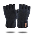 Classic Knitted Fingerless Winter  Unisex Outdoor Gloves For Men Women Retro Soft Unisex Stretch Elastic Warm Half Finger Cycling Gloves Stevvex