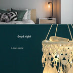 Classic Lantern Dream Catcher Kid  Room Dream Catchers LED Light Up White Feather Lights Ceiling Decor Wall Hanging Ornaments for Bedroom Decor Gifts for Teenage Girl Decoration Home Wind Chime Feather Wedding Stevvex