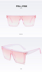 Classic Male Big Black Sunglasses For Men & Women New Fashionable Design New Mirror Pink Square  Oversize Square Sunglasses for Women Men Stevvex