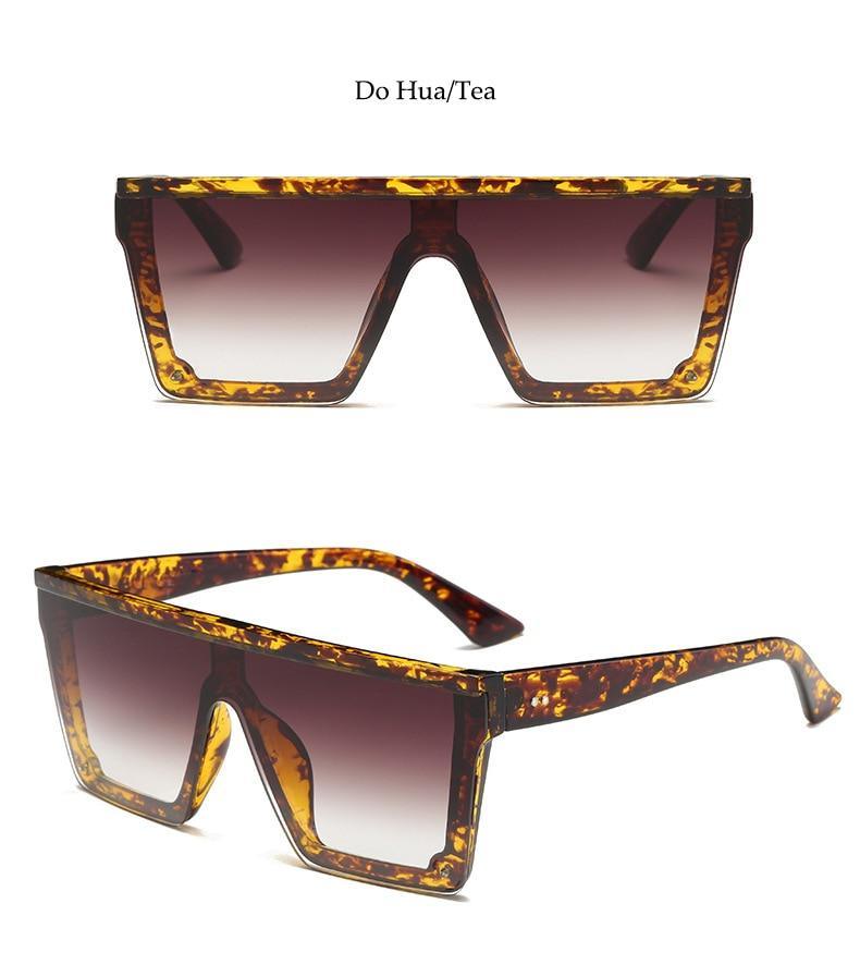 Classic Male Big Black Sunglasses For Men & Women New Fashionable Design New Mirror Pink Square  Oversize Square Sunglasses for Women Men Stevvex