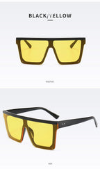 Classic Male Big Black Sunglasses For Men & Women New Fashionable Design New Mirror Pink Square  Oversize Square Sunglasses for Women Men Stevvex