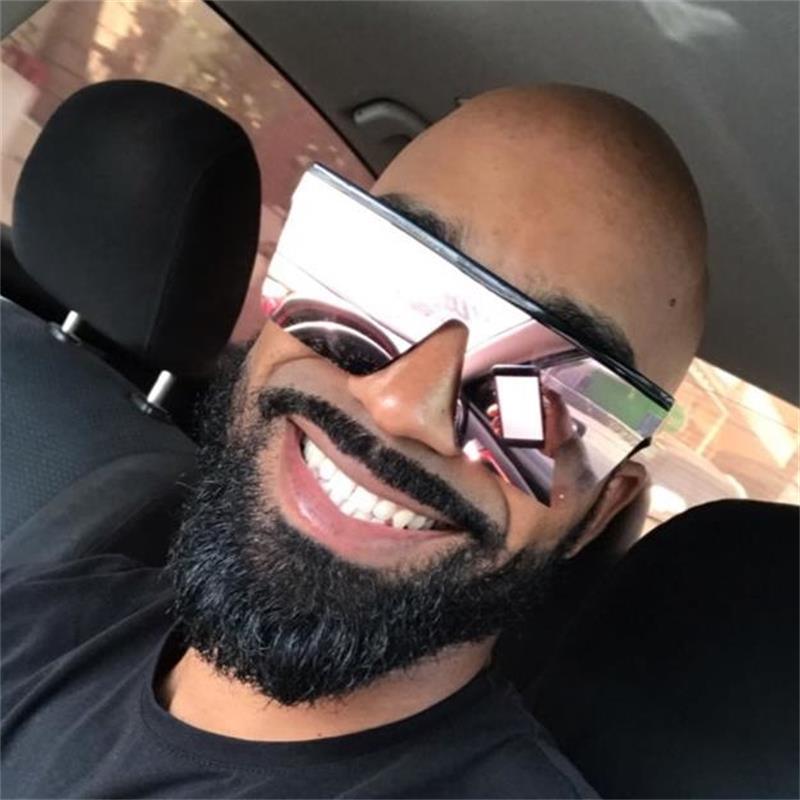 Classic Male Big Black Sunglasses For Men & Women New Fashionable Design New Mirror Pink Square  Oversize Square Sunglasses for Women Men Stevvex