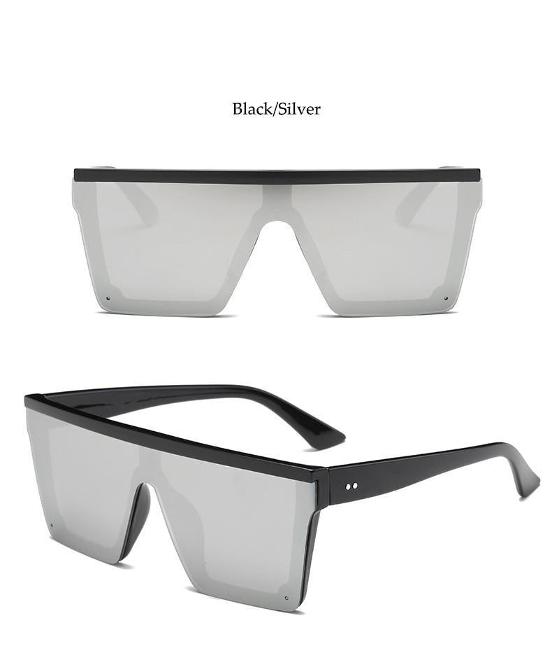 Classic Male Big Black Sunglasses For Men & Women New Fashionable Design New Mirror Pink Square  Oversize Square Sunglasses for Women Men Stevvex