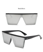 Classic Male Big Black Sunglasses For Men & Women New Fashionable Design New Mirror Pink Square  Oversize Square Sunglasses for Women Men Stevvex