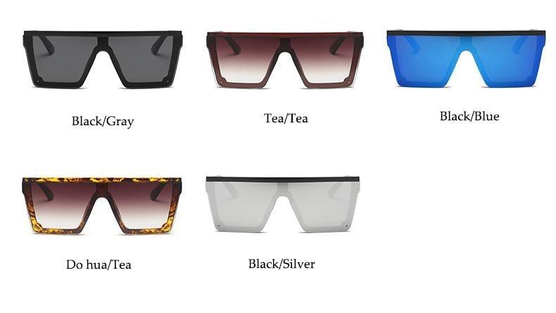 Classic Male Big Black Sunglasses For Men & Women New Fashionable Design New Mirror Pink Square  Oversize Square Sunglasses for Women Men Stevvex
