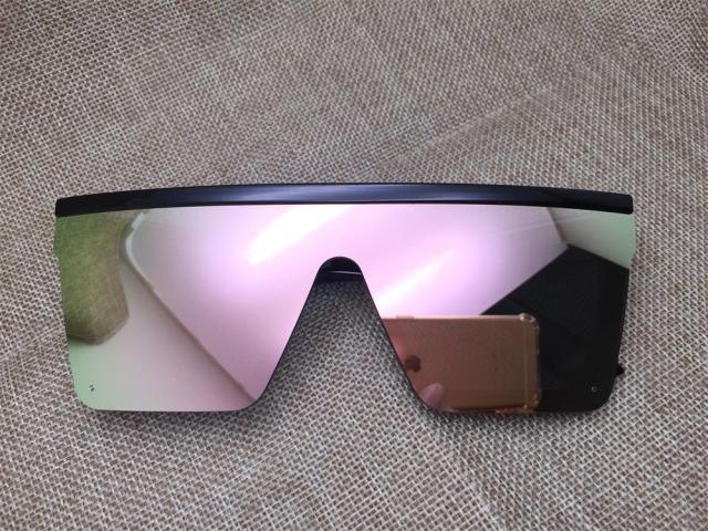 Classic Male Big Black Sunglasses For Men & Women New Fashionable Design New Mirror Pink Square  Oversize Square Sunglasses for Women Men Stevvex
