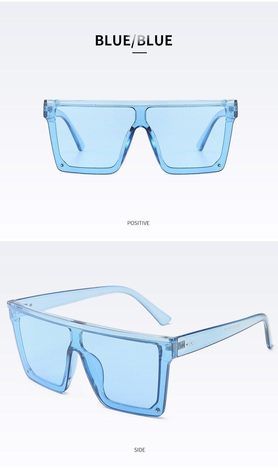Classic Male Big Black Sunglasses For Men & Women New Fashionable Design New Mirror Pink Square  Oversize Square Sunglasses for Women Men Stevvex