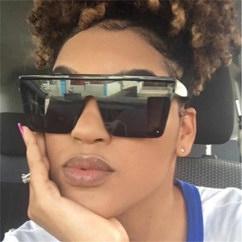 Classic Male Big Black Sunglasses For Men & Women New Fashionable Design New Mirror Pink Square  Oversize Square Sunglasses for Women Men Stevvex