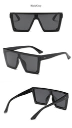 Classic Male Big Black Sunglasses For Men & Women New Fashionable Design New Mirror Pink Square  Oversize Square Sunglasses for Women Men Stevvex
