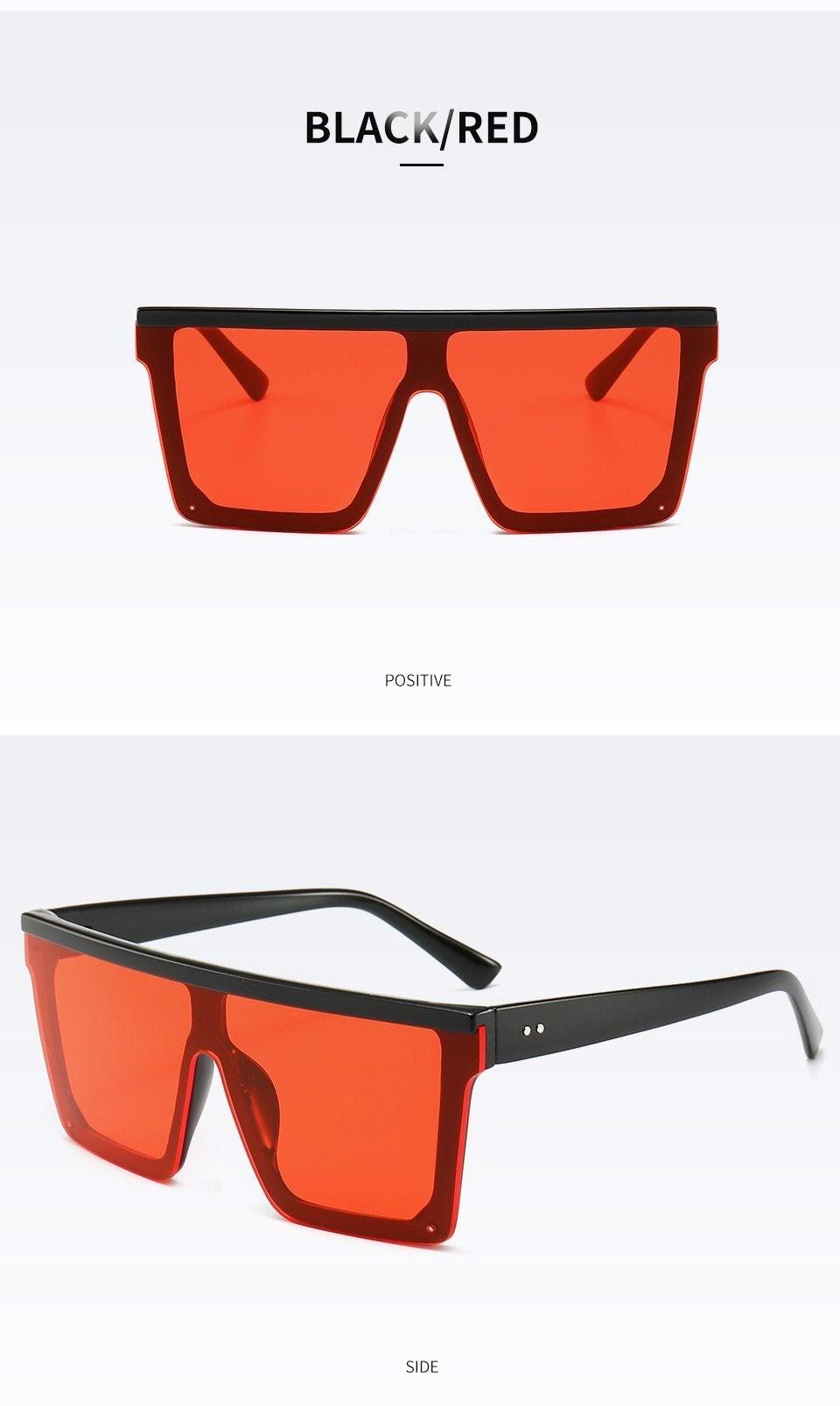 Classic Male Big Black Sunglasses For Men & Women New Fashionable Design New Mirror Pink Square  Oversize Square Sunglasses for Women Men Stevvex