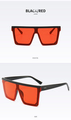 Classic Male Big Black Sunglasses For Men & Women New Fashionable Design New Mirror Pink Square  Oversize Square Sunglasses for Women Men Stevvex