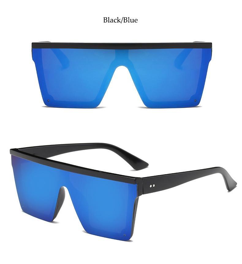 Classic Male Big Black Sunglasses For Men & Women New Fashionable Design New Mirror Pink Square  Oversize Square Sunglasses for Women Men Stevvex
