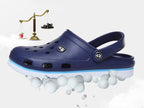 Classic Men Clogs Slippers Soft Bottom Beach Fashion Clogs Men Sandals Comfortable Breathable Ankle-Wrap Anti-Slip Casual Water Shoe Beach Shower Sandals Summer Slippers
