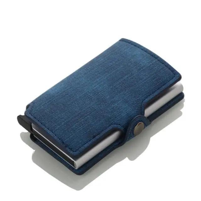 Classic Multifunction Automatic Aluminum Alloy Leather Credit Card Holder Retro New Pop-Up Card Ejector Business Wallets For Men Stevvex