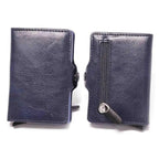 Classic Multifunction Automatic Aluminum Alloy Leather Credit Card Holder Retro New Pop-Up Card Ejector Business Wallets For Men Stevvex