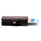 Classic Multifunction Automatic Aluminum Alloy Leather Credit Card Holder Retro New Pop-Up Card Ejector Business Wallets For Men Stevvex
